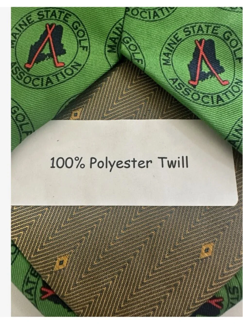 MAINE STATE GOLF ASSOC Neck Tie NIB Green
